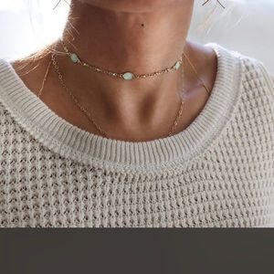 White fire opal choker | Gold ✨